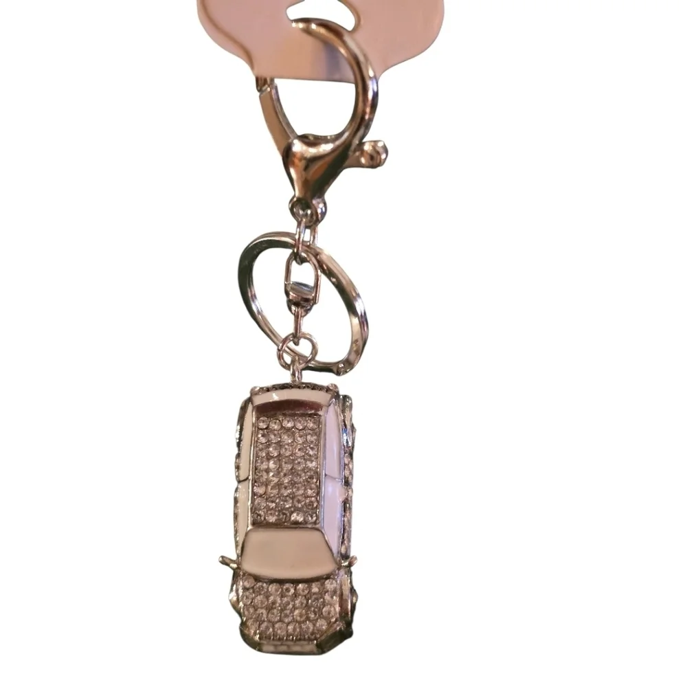 Fashion-Inspired Rhinestone Car Bag Charm / Fashion Keychain